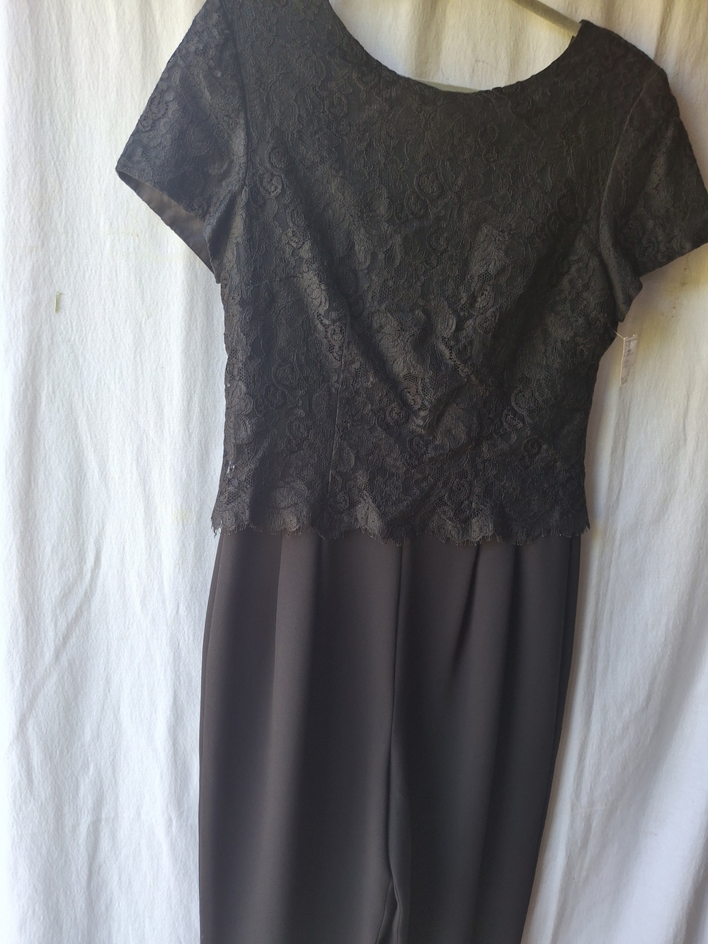 Black Lace Bodice Women's Jumpsuit